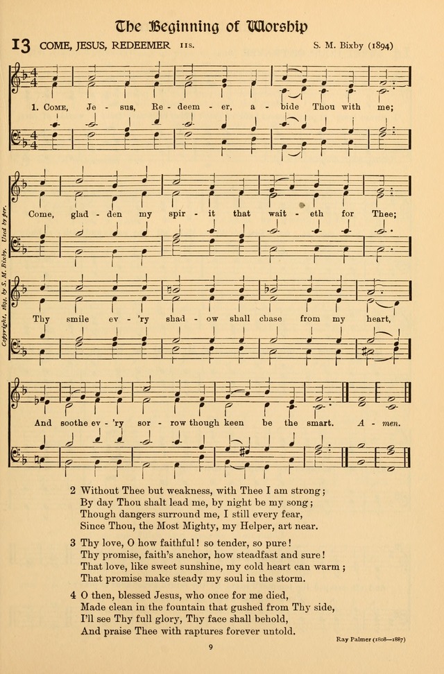 Hymns of Worship and Service (Chapel Ed., 4th ed.) page 9