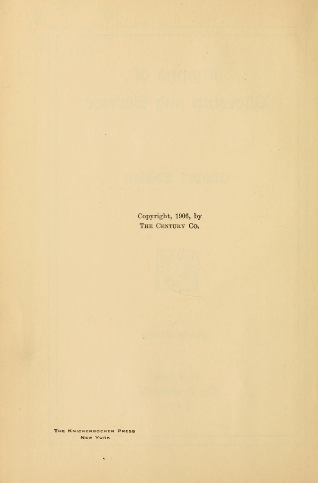 Hymns of Worship and Service (Chapel Ed., 4th ed.) page vi