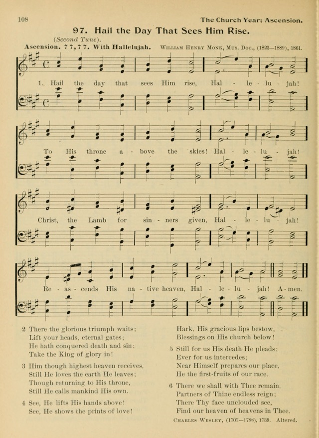 Hymnal and Order of Service: for churches and Sunday-schools page 108