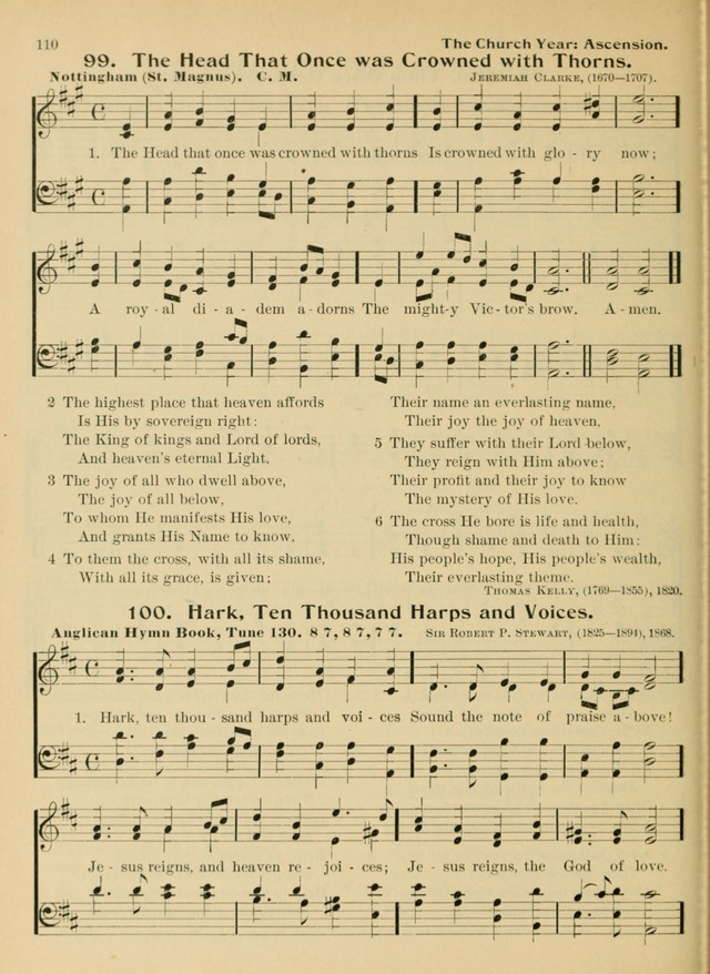 Hymnal and Order of Service: for churches and Sunday-schools page 110