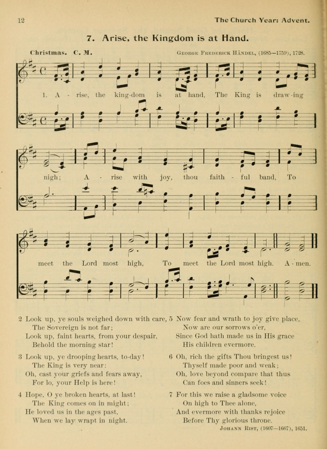 Hymnal and Order of Service: for churches and Sunday-schools page 12