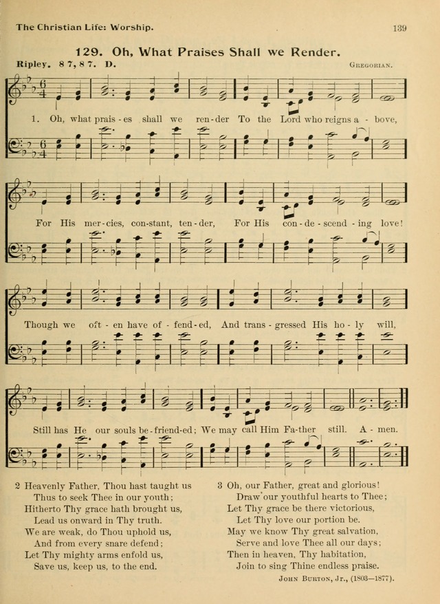 Hymnal and Order of Service: for churches and Sunday-schools page 139