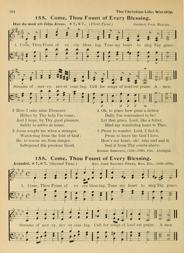Hymnal and Order of Service: for churches and Sunday-schools page 164