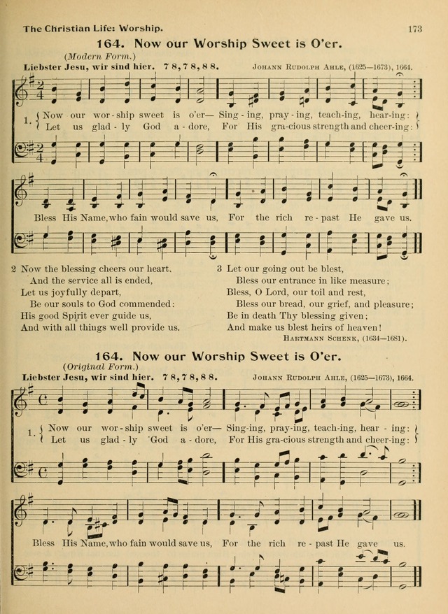 Hymnal and Order of Service: for churches and Sunday-schools page 173