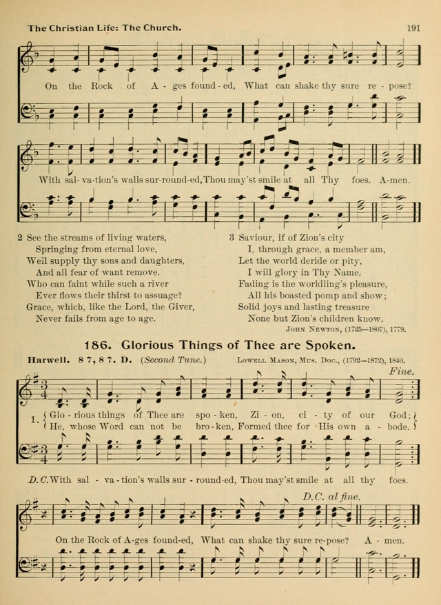 Hymnal and Order of Service: for churches and Sunday-schools page 191