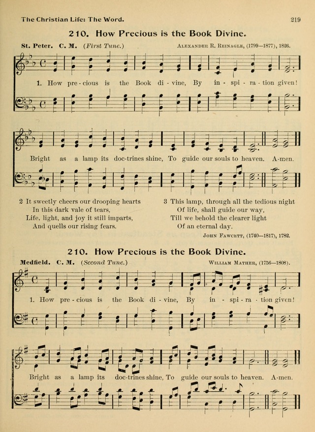 Hymnal and Order of Service: for churches and Sunday-schools page 219