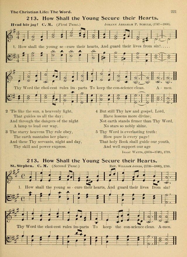 Hymnal and Order of Service: for churches and Sunday-schools page 221