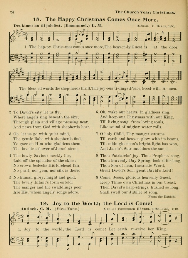 Hymnal and Order of Service: for churches and Sunday-schools page 24