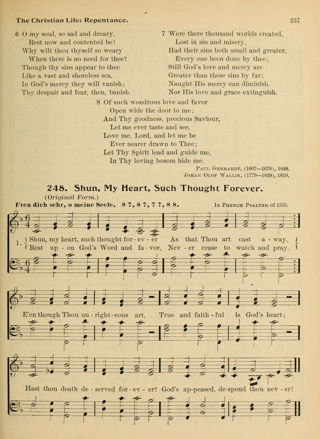 Hymnal and Order of Service: for churches and Sunday-schools page 257
