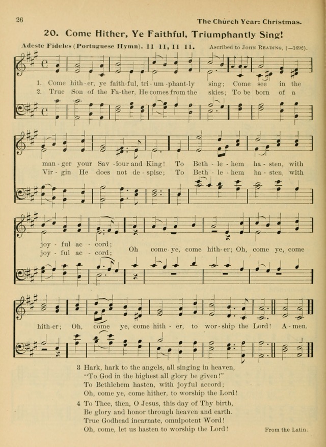 Hymnal and Order of Service: for churches and Sunday-schools page 26
