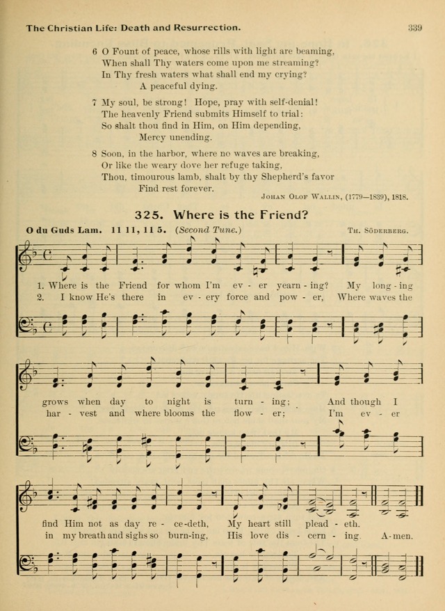 Hymnal and Order of Service: for churches and Sunday-schools page 339