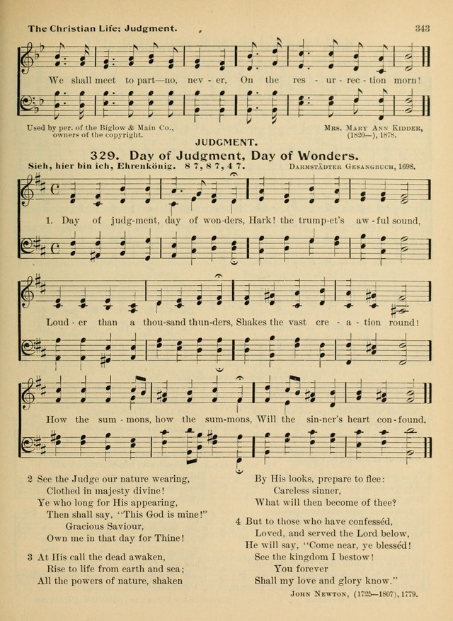Hymnal and Order of Service: for churches and Sunday-schools page 343