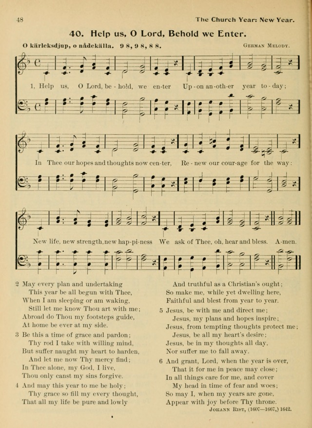 Hymnal and Order of Service: for churches and Sunday-schools page 48