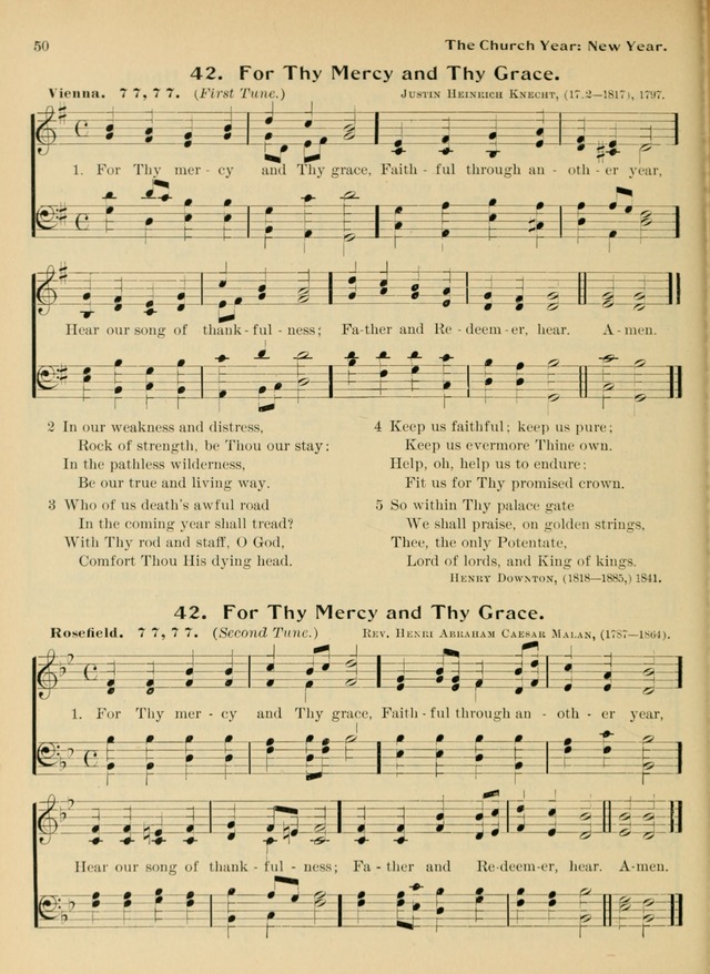 Hymnal and Order of Service: for churches and Sunday-schools page 50