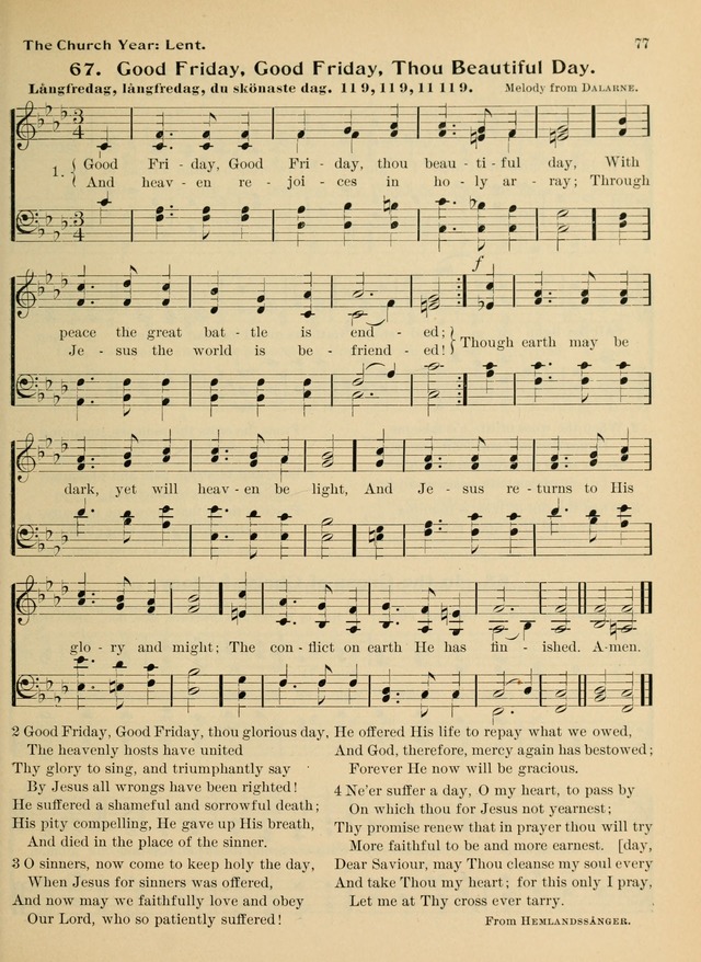 Hymnal and Order of Service: for churches and Sunday-schools page 77