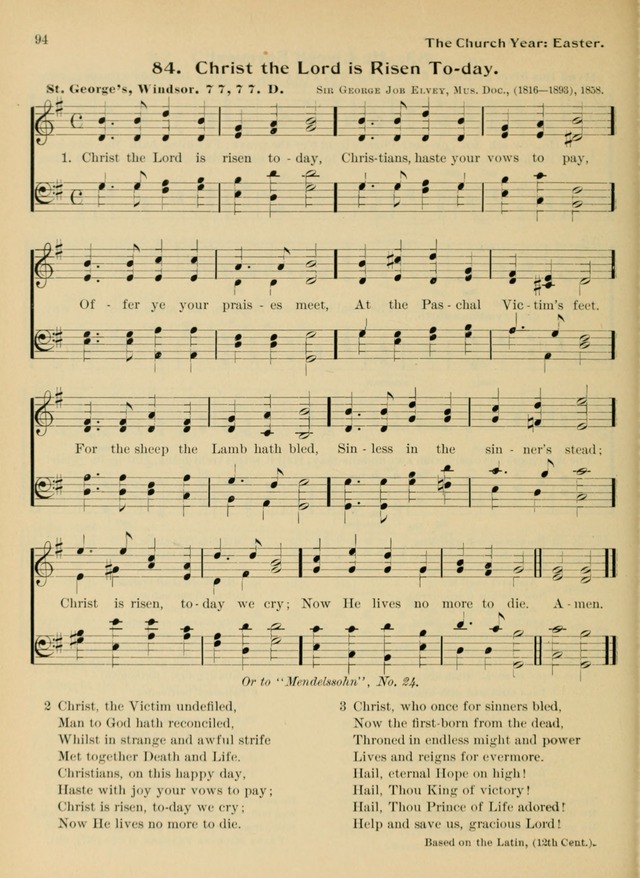 Hymnal and Order of Service: for churches and Sunday-schools page 94