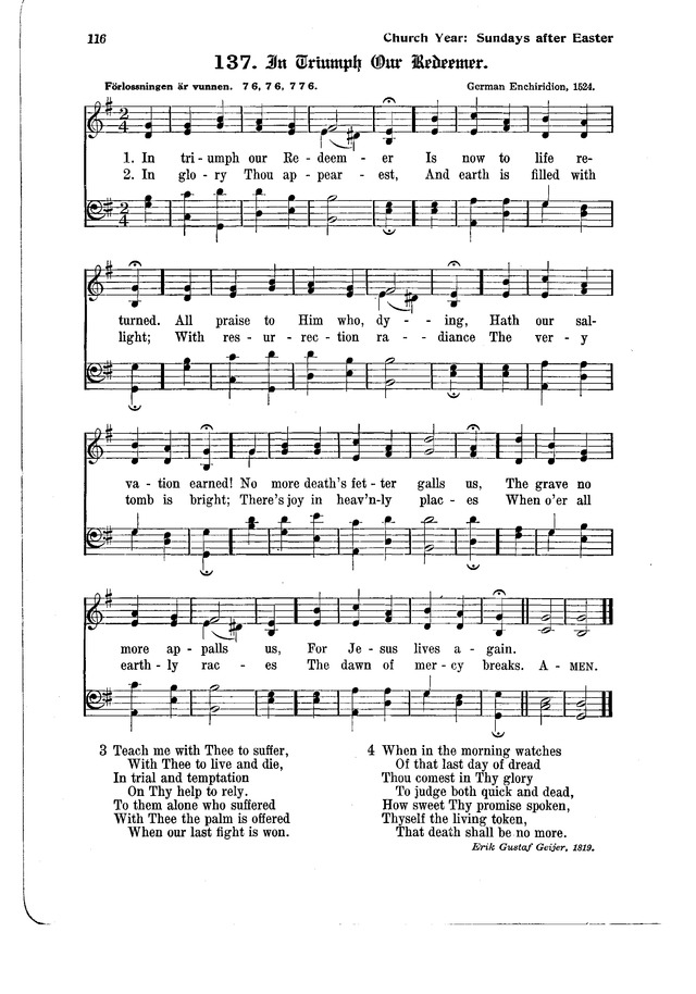 The Hymnal and Order of Service page 116