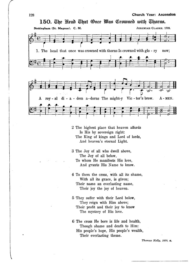 The Hymnal and Order of Service page 128