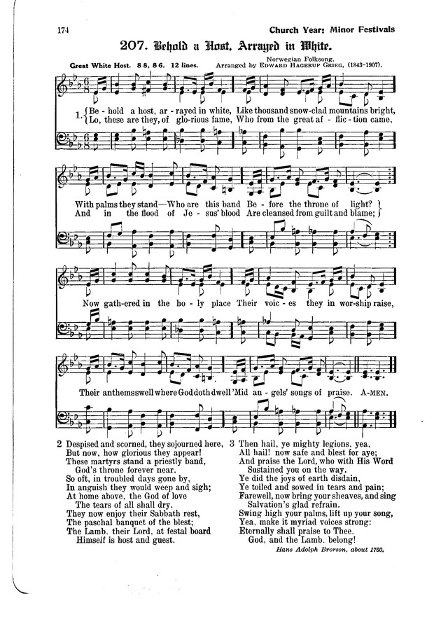The Hymnal and Order of Service page 174