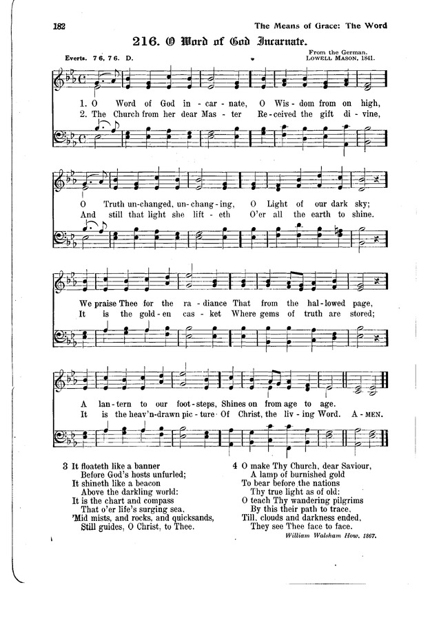 The Hymnal and Order of Service page 182