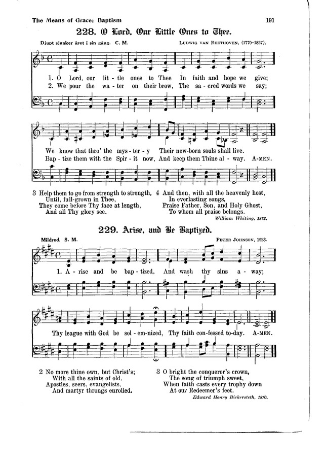 The Hymnal and Order of Service page 191