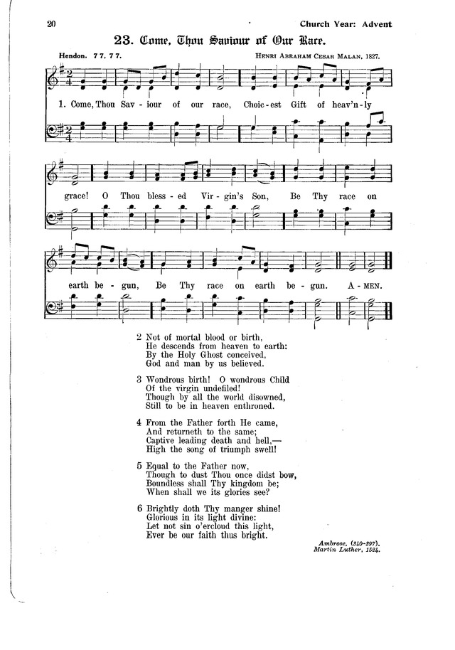 The Hymnal and Order of Service page 20