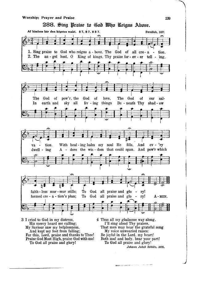 The Hymnal and Order of Service page 239