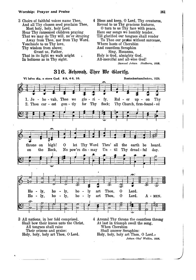 The Hymnal and Order of Service page 261