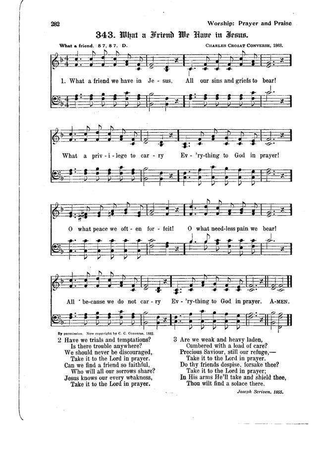 The Hymnal and Order of Service page 282