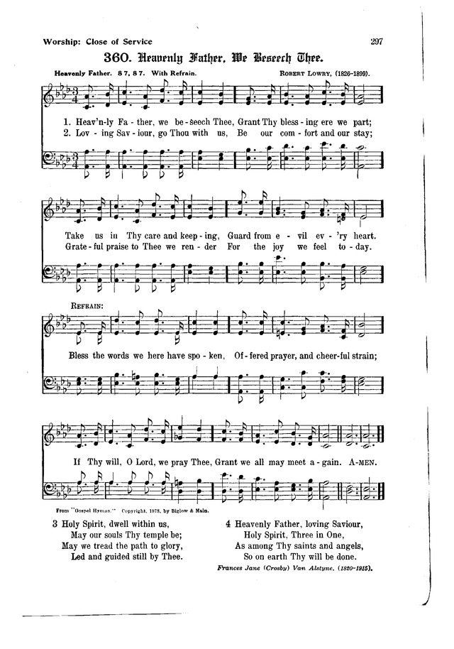 The Hymnal and Order of Service page 297