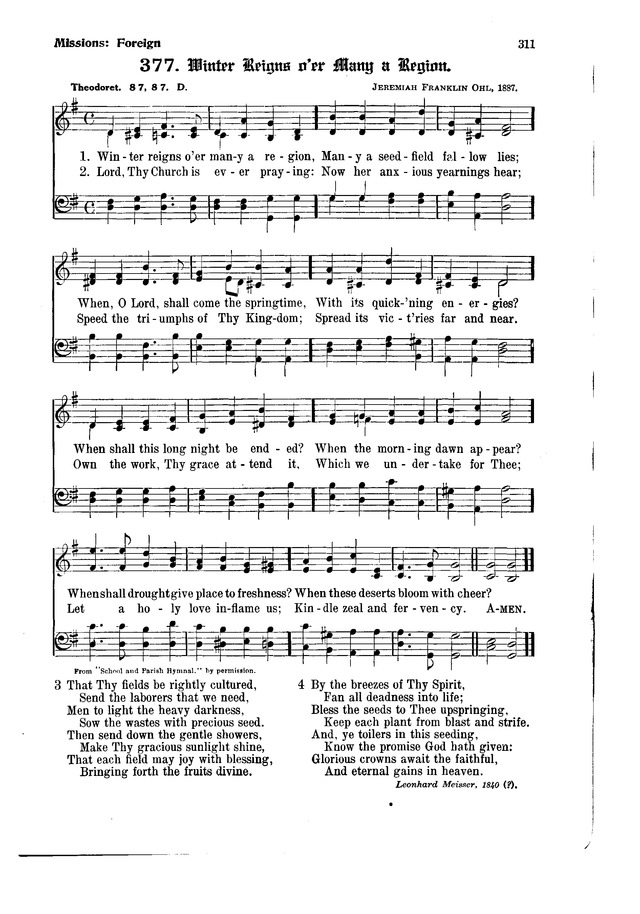 The Hymnal and Order of Service page 311