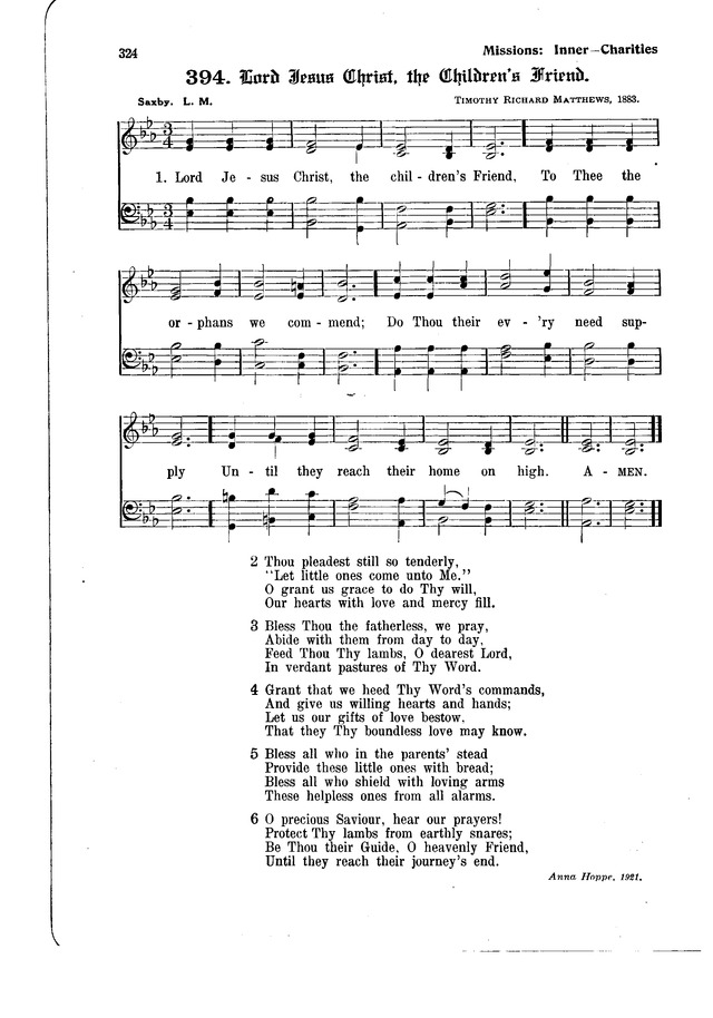 The Hymnal and Order of Service page 324