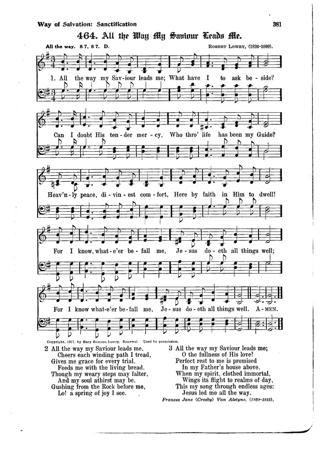 The Hymnal and Order of Service page 381