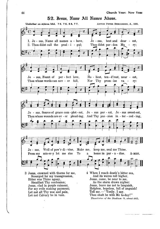 The Hymnal and Order of Service page 44