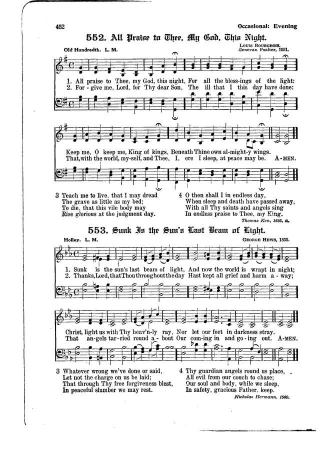 The Hymnal and Order of Service page 452