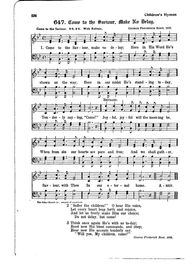 The Hymnal and Order of Service page 534