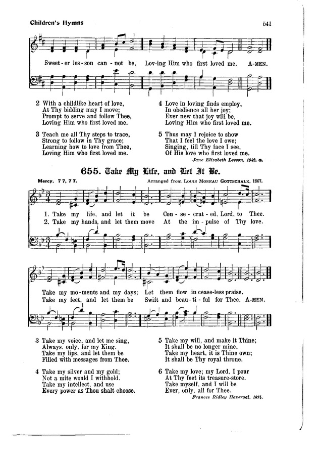 The Hymnal and Order of Service page 541