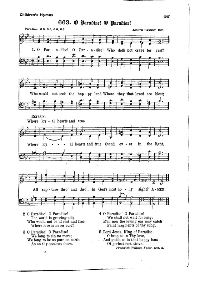 The Hymnal and Order of Service page 547