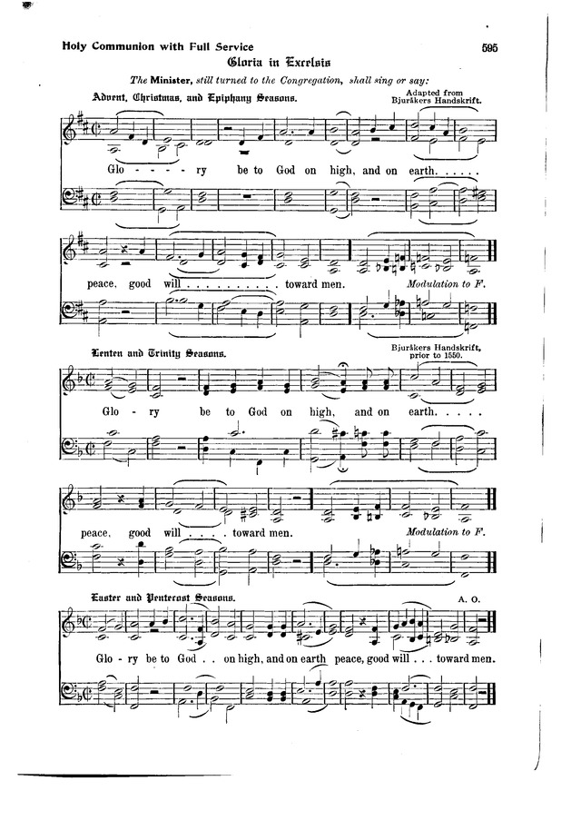 The Hymnal and Order of Service page 595