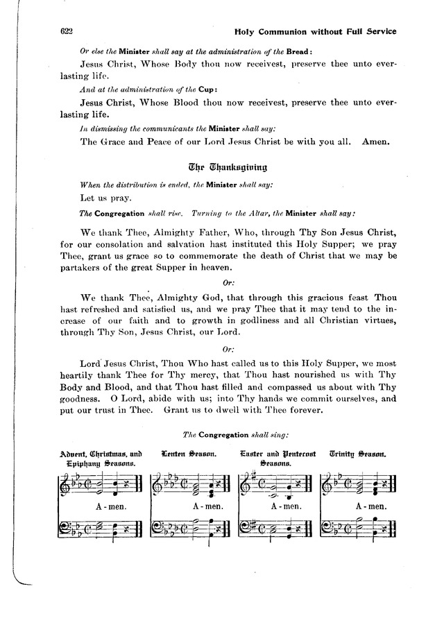 The Hymnal and Order of Service page 622