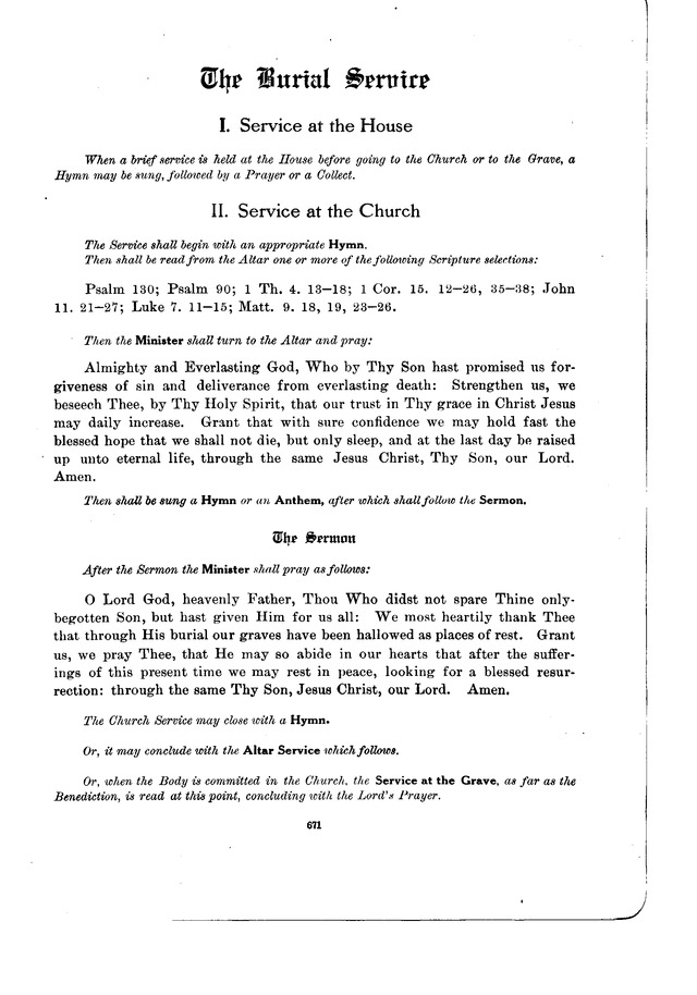 The Hymnal and Order of Service page 671