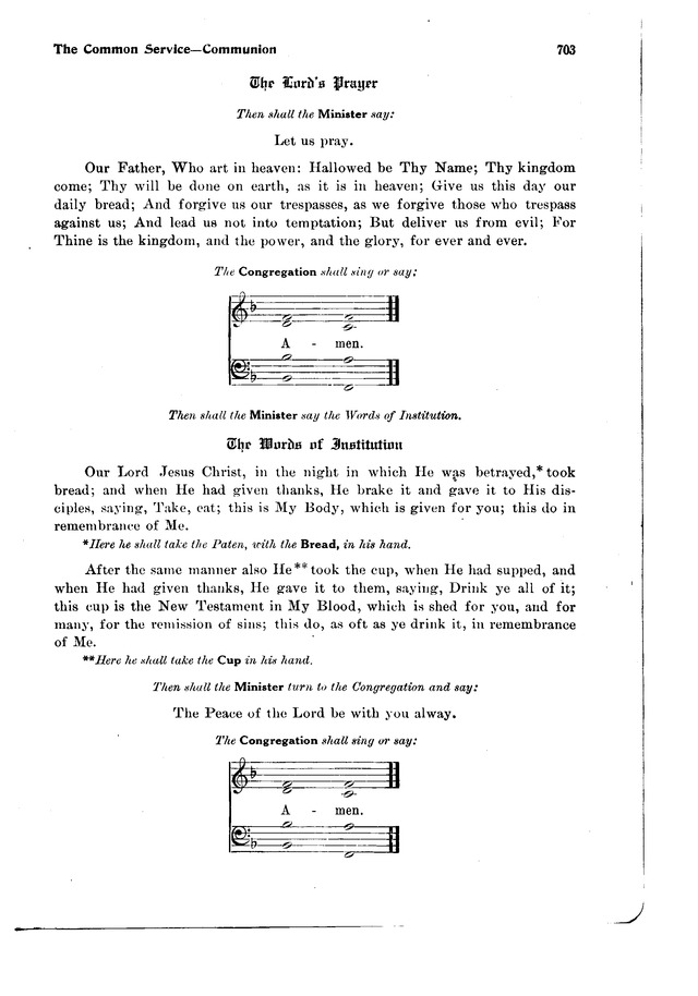 The Hymnal and Order of Service page 703