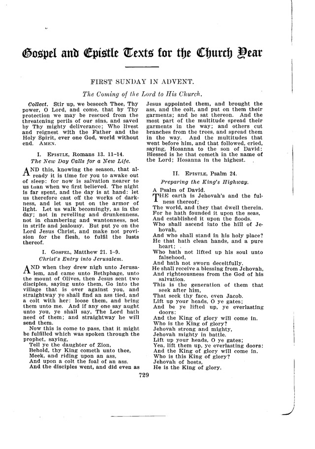 The Hymnal and Order of Service page 729