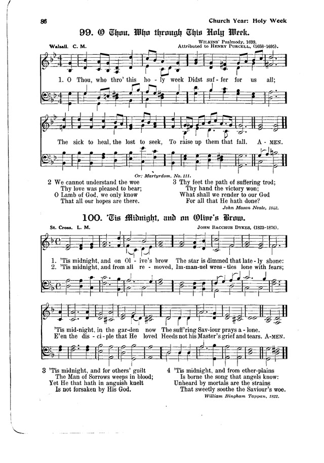 The Hymnal and Order of Service page 86