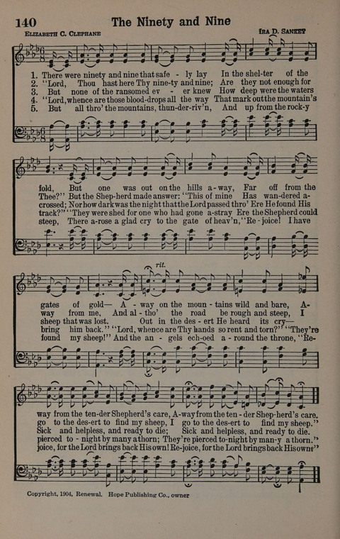 Hymns of Praise Numbers One and Two Combined: for the church and Sunday school page 140