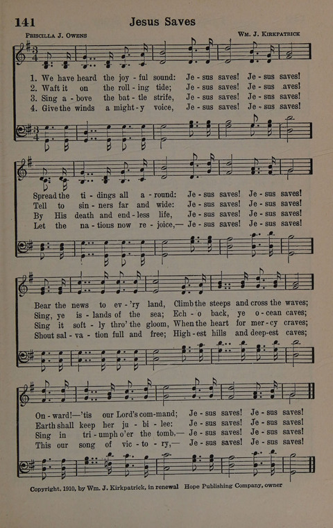 Hymns of Praise Numbers One and Two Combined: for the church and Sunday school page 141