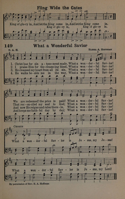 Hymns of Praise Numbers One and Two Combined: for the church and Sunday school page 149