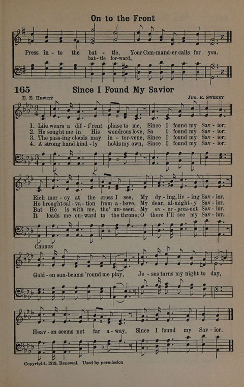 Hymns of Praise Numbers One and Two Combined: for the church and Sunday school page 165