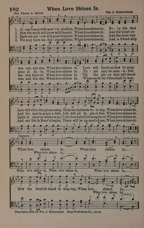 Hymns of Praise Numbers One and Two Combined: for the church and Sunday school page 182