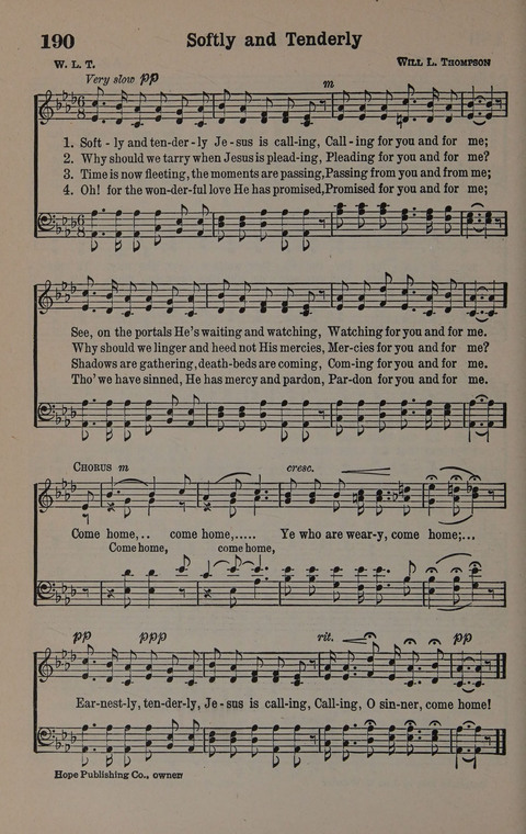 Hymns of Praise Numbers One and Two Combined: for the church and Sunday school page 190
